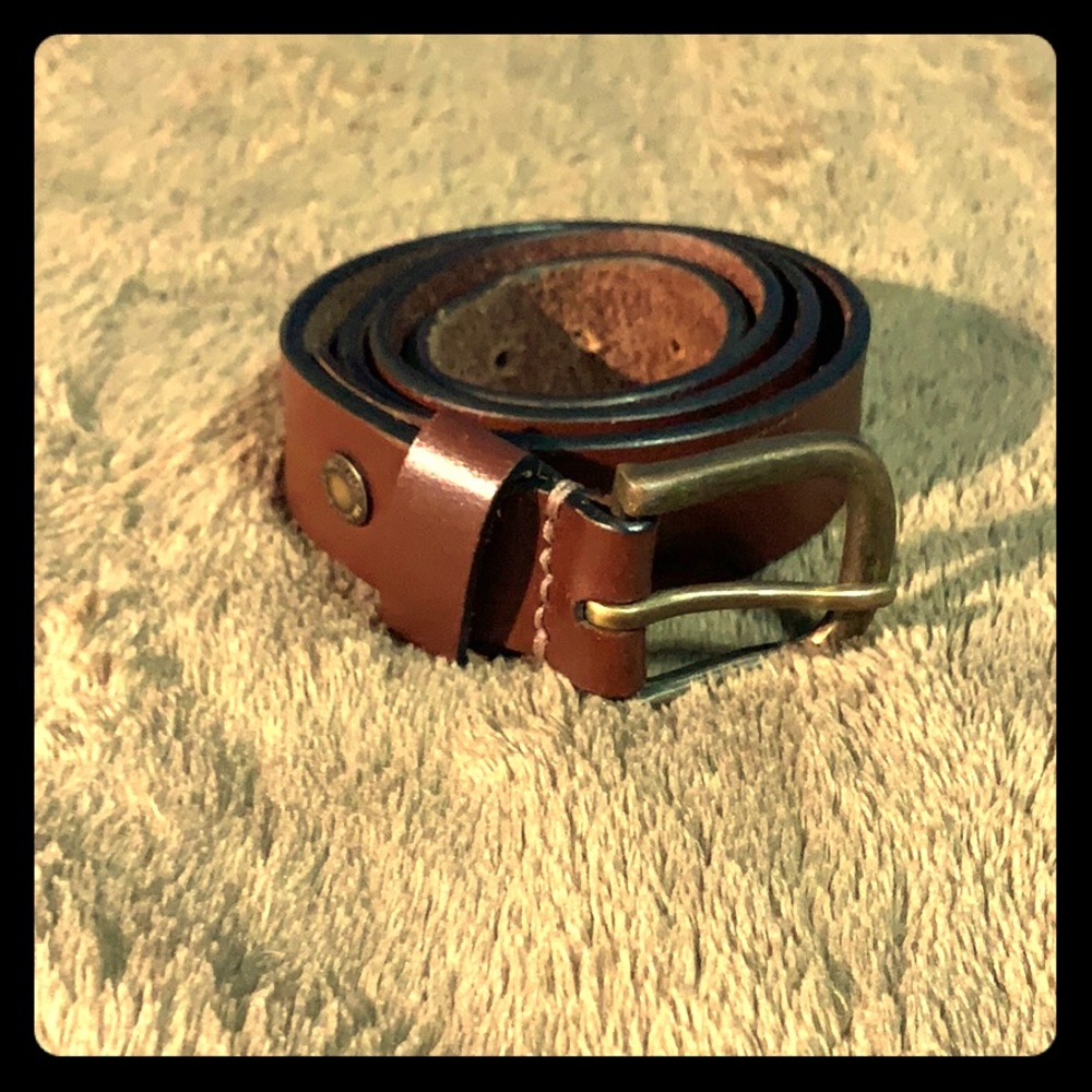 Brown leather belt